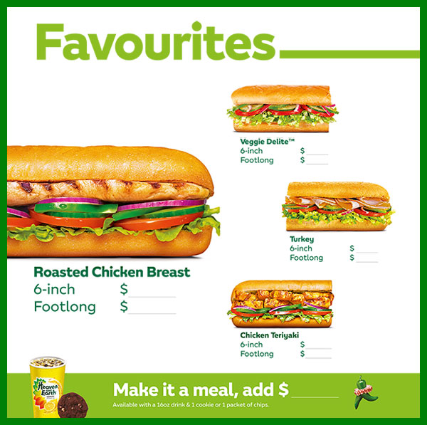 Static Menu Board (Right)